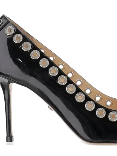 Mach&mach Eyelet-lace Pumps In Black