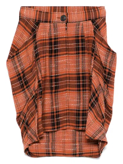 Pre-owned Vivienne Westwood 2000s Check Pleated Skirt