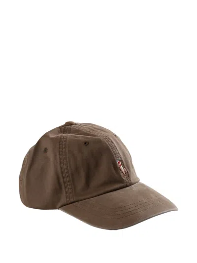 Polo Ralph Lauren Embroidered Cotton Baseball Cap In Brown