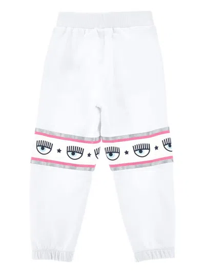 Chiara Ferragni X Monnalisa Maxilogomania Track Pants In White