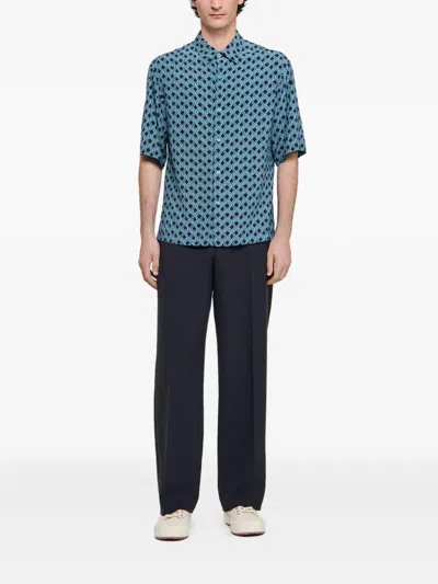 Sandro Graphic-print Short-sleeve Shirt