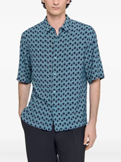 Sandro Graphic-print Short-sleeve Shirt