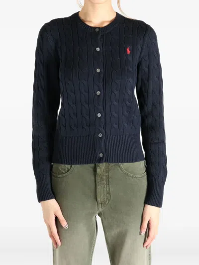 Polo Ralph Lauren Cable-knit Cardigan In Blue