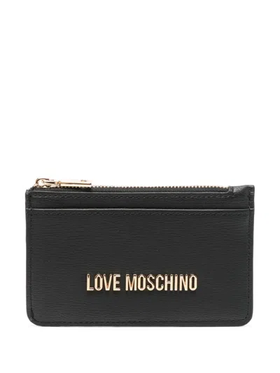 Love Moschino Logo-lettering Card Holder In Black