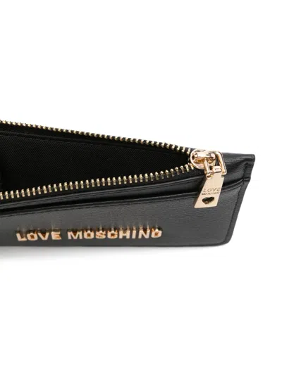Love Moschino Logo-lettering Card Holder In Black