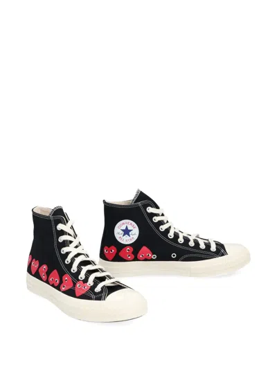 Comme Des Garçons Play Black Converse Edition Chuck 70 Multi Heart Sneakers In Black