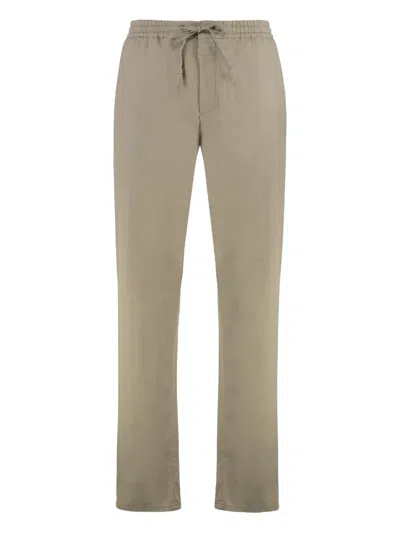 Canali Wool Blend Trousers In Brown