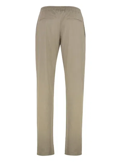 Canali Wool Blend Trousers In Brown