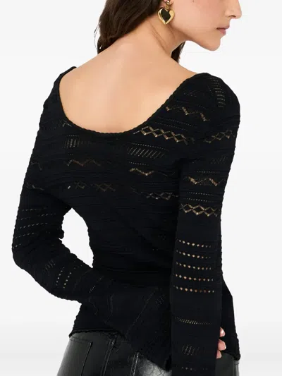 Liu •jo Openwork Jumper In Black
