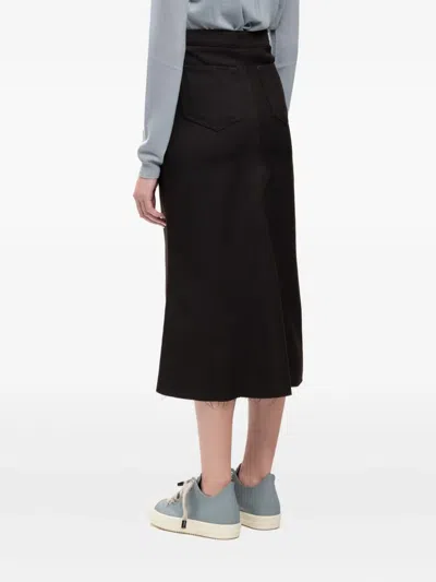 Rick Owens Godet Wool Skirt In Brown