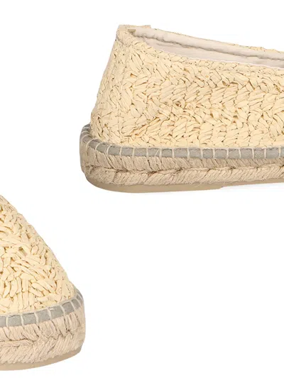 Manebi Raffia Espadrilles In Neutral