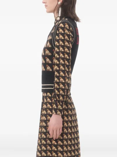 Valentino Wool Petit Charles Sweater Vest In Black