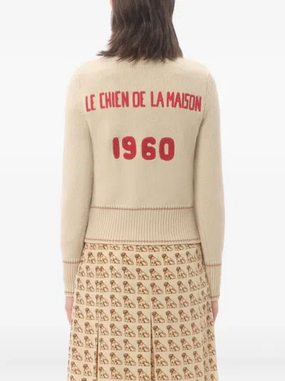 Valentino Embroidered Sweater In Neutral