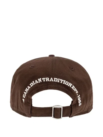 Dsquared2 Embroidered-patch Baseball Cap In Brown