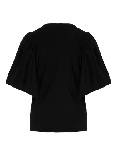 Le Twins Puffed-shoulder T-shirt In Black