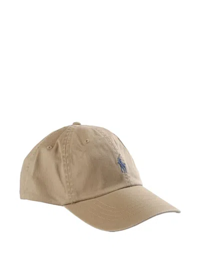 Polo Ralph Lauren Embroidered Cotton Baseball Cap In Brown