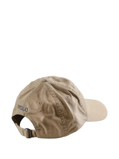 Polo Ralph Lauren Embroidered Cotton Baseball Cap In Brown