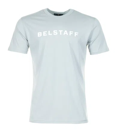 Belstaff Short Sleeve Logo T Shirt Quarry Blue In Blue