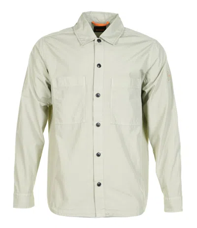 Hugo Boss Locky 2 Overshirt 370 Open Green In Neutral