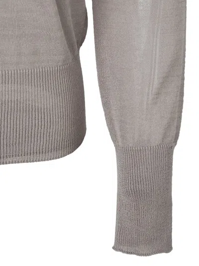 Amomento Fine-knit Button Cardigan In Gray