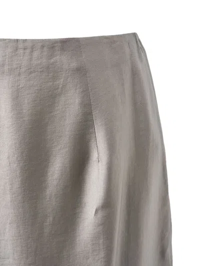 Amomento Dart-detailing Midi Skirt In Gray