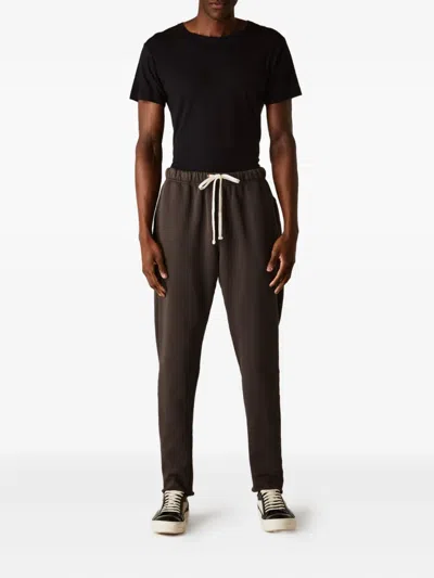 Les Tien Drawstring Raw-edge Track Pants In Brown