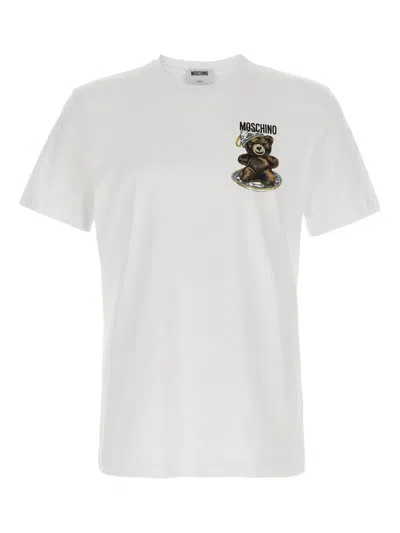 Moschino Teddy Bear-print Crewneck T-shirt In White