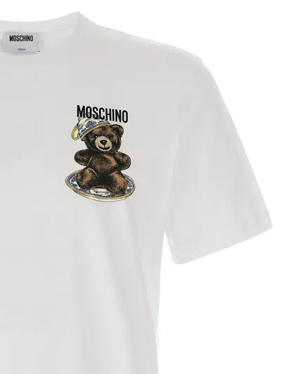 Moschino Teddy Bear-print Crewneck T-shirt In White