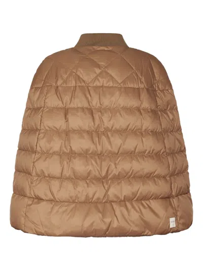 Max Mara Quilted Gilet In Brown
