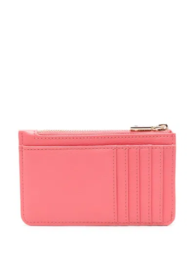 Love Moschino Logo-lettering Card Holder In Pink
