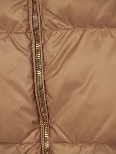 Max Mara Quilted Gilet In Brown