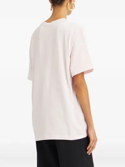 Rotate Birger Christensen Logo Print T-shirt In Pink
