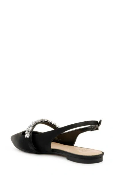 Jewel Badgley Mischka Bambi Womens Faux Leather Pointed Toe Slingbacks