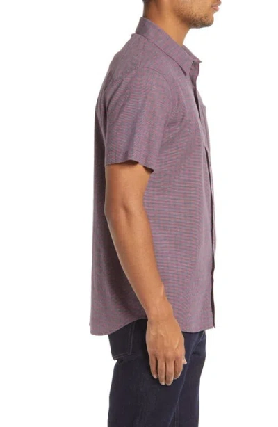 Travismathew Tamworth Check Short Sleeve Cotton Blend Button-up Shirt