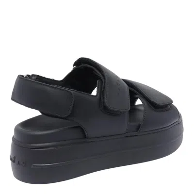 Hogan H680 Leather Sandals In Black