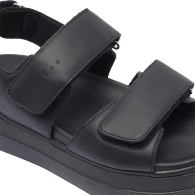 Hogan H680 Leather Sandals In Black
