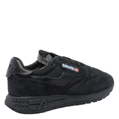 Autry Reelwind Suede Low-top Sneakers In Black