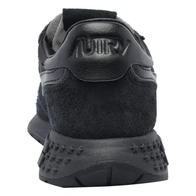 Autry Reelwind Suede Low-top Sneakers In Black