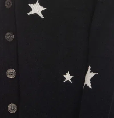 Zadig & Voltaire Mirka Star-pattern Cashmere Cardigan In Black