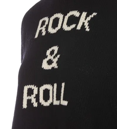 Zadig & Voltaire Front Embroidered Graphic Knitwear Turtleneck In Black