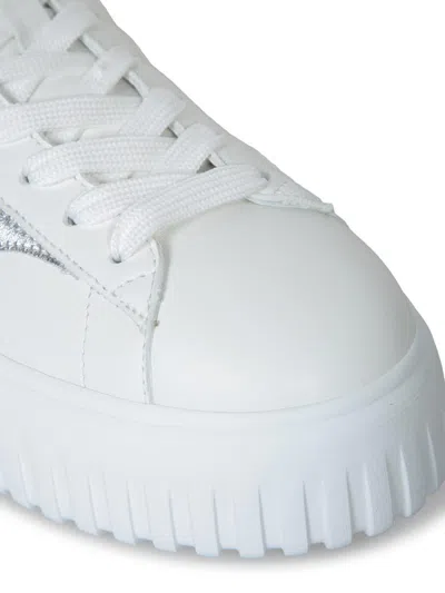 Hogan H-stripes Leather Sneakers In White