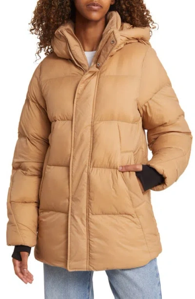 Halfdays Tabei Recycled Nylon Puffer Parka With Removable Hood