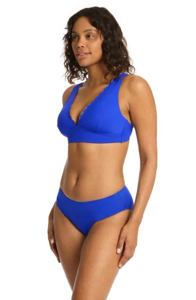 Sea Level Scalloped Longline Bikini Top