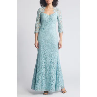 Eliza J Petites Womens Eyelet Lace Evening Dress