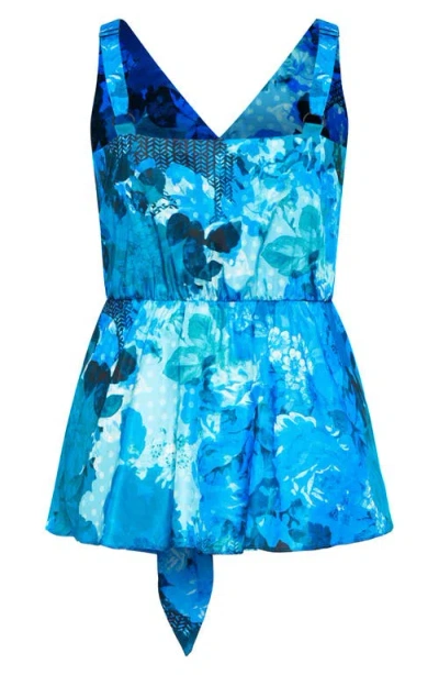 City Chic Serena Twist Floral Tank