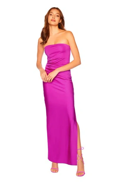 Susana Monaco Ruched Strapless Maxi Dress