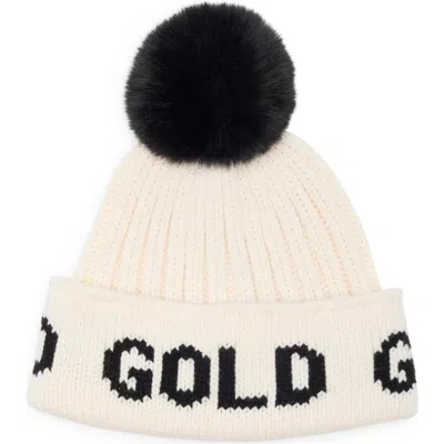 Goldbergh Hodd Pom Beanie In Neutral
