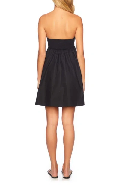 Susana Monaco Strapless Cotton Poplin Babydoll Minidress