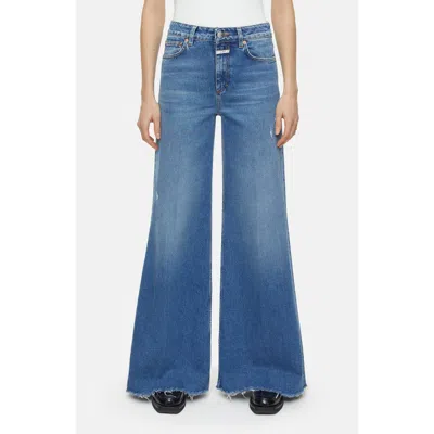 Closed Glow-up Distressed Stretch High-rise Flared Jeans