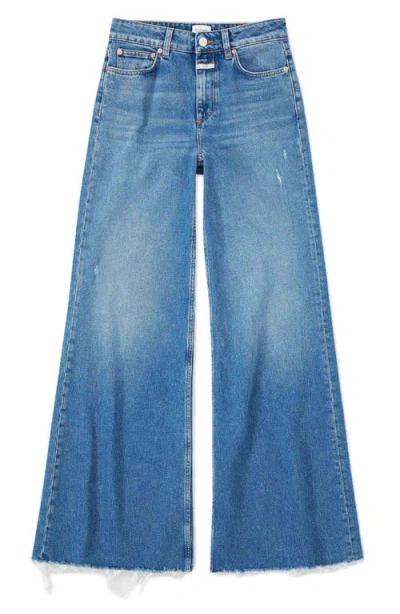 Closed Glow-up Distressed Stretch High-rise Flared Jeans